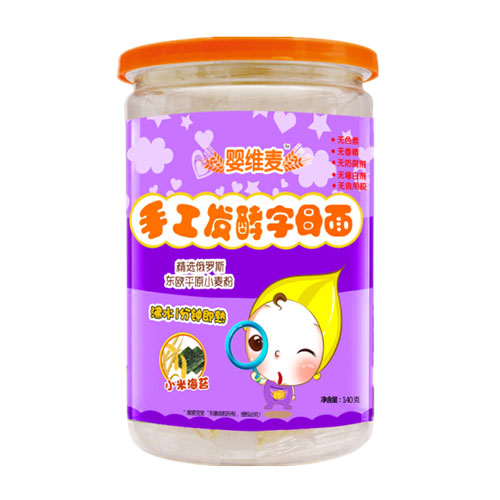 婴维麦手工发酵字母面小米海苔