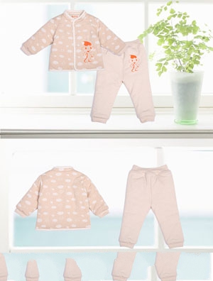 星语伊婴幼棉衣套装宝宝彩棉棉服