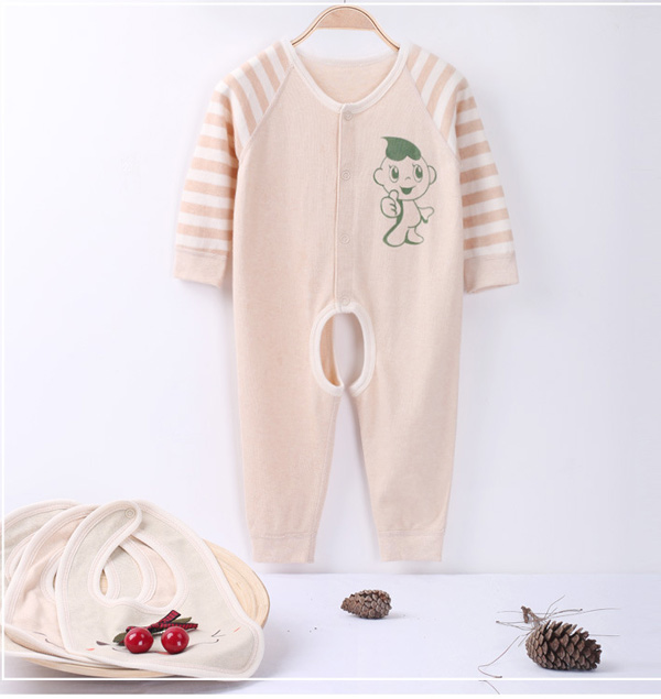 星语伊夏季彩棉婴幼儿连身衣服爬服