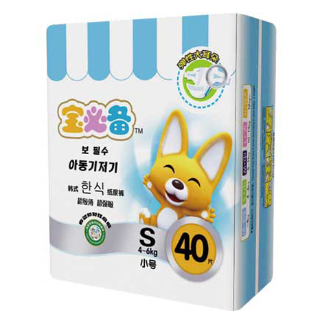 宝必备弹性大耳朵纸尿裤S40片