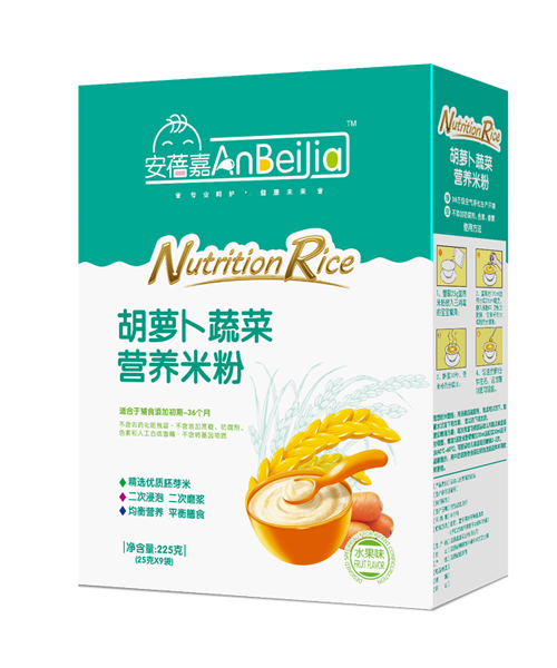 安蓓嘉淮胡萝卜蔬菜营养米粉盒装