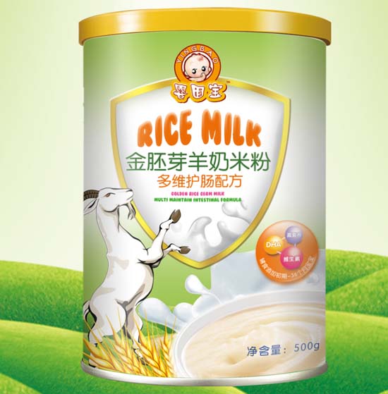 婴因宝多维护肠金胚芽羊奶米粉