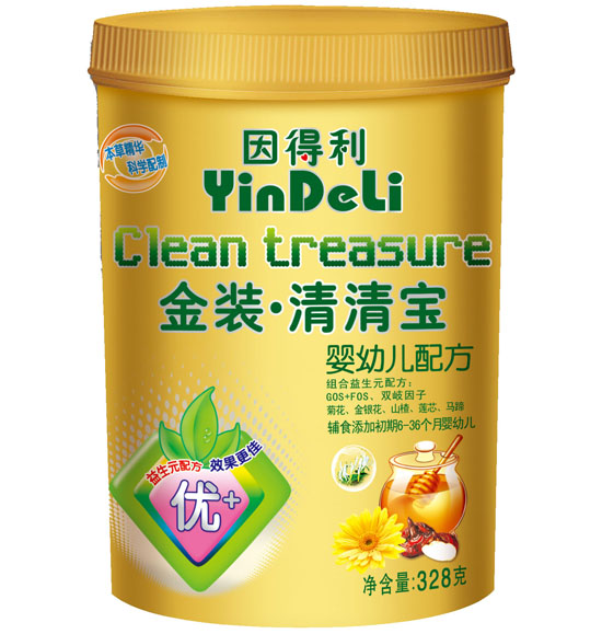 因得利婴幼儿配方金装清清宝