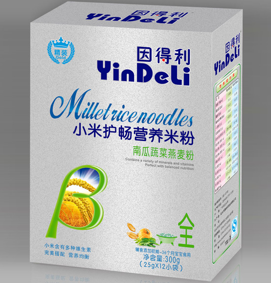 因得利南瓜蔬菜燕麦粉小米护畅营养米粉