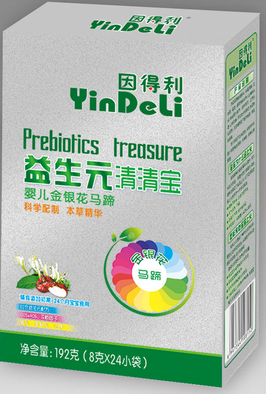 因得利婴儿金银花马蹄益生元清清宝