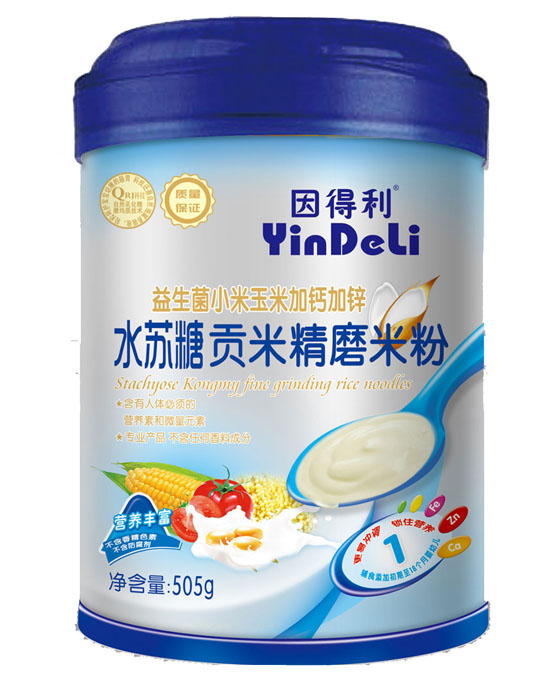因得利水苏糖贡米精磨米粉505克