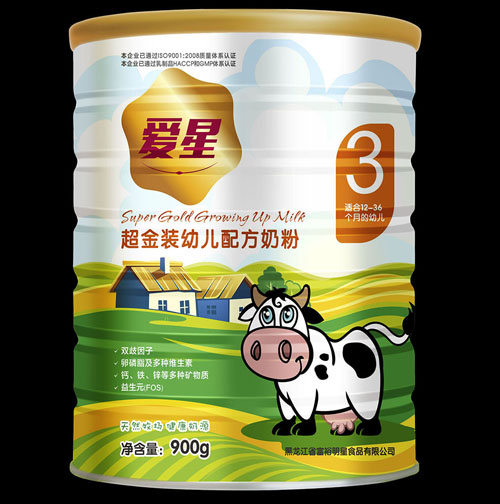 爱星超金装幼儿配方奶粉3段900g