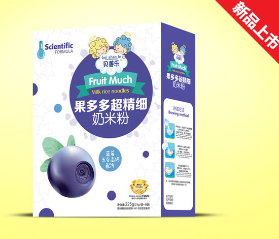 贝善乐蓝莓果多多奶米粉盒装