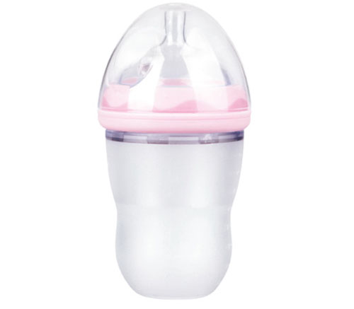 巴卡巴卡超宽口径安抚型硅胶哺乳瓶220ML