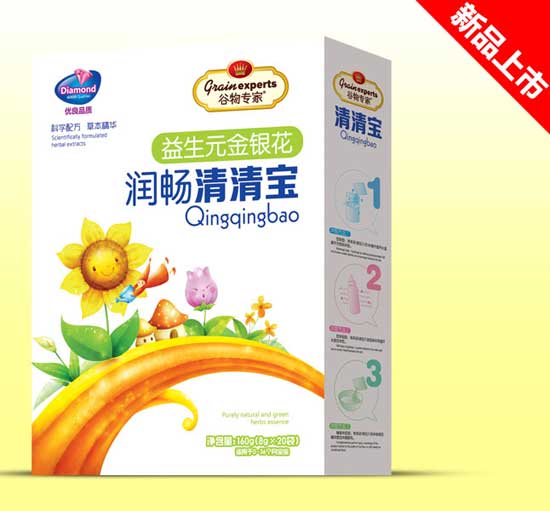 谷物专家清清宝盒装-益生元金银花