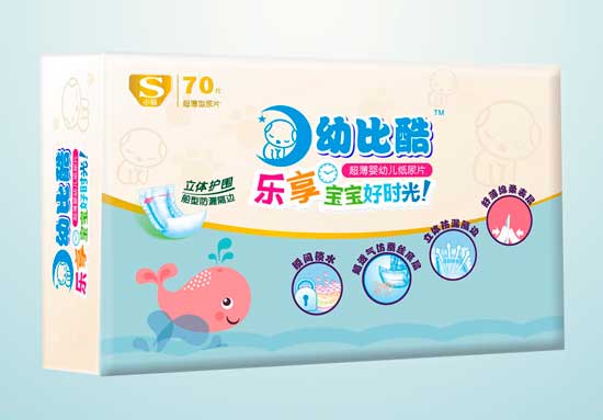  幼比酷纸尿片大包S-70片