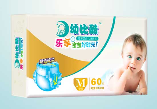  幼比酷纸尿裤大包M-60片
