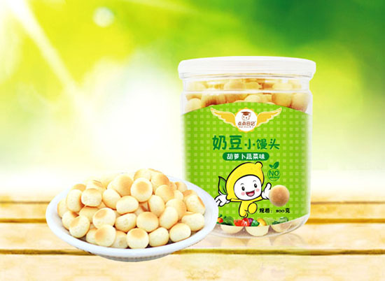 点点日记胡萝卜蔬菜味奶豆小馒头