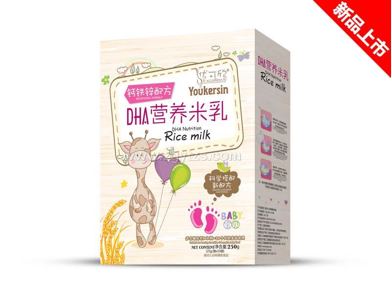 DHA营养米乳盒装-钙铁锌