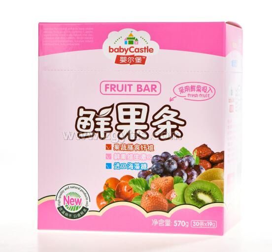 婴尔堡鲜果条/水果条-混合口味（粉盒570g） 小零食辅食