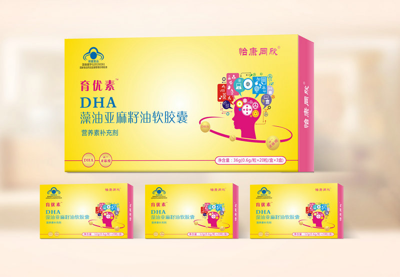 育优素DHA藻油亚麻籽油软胶囊